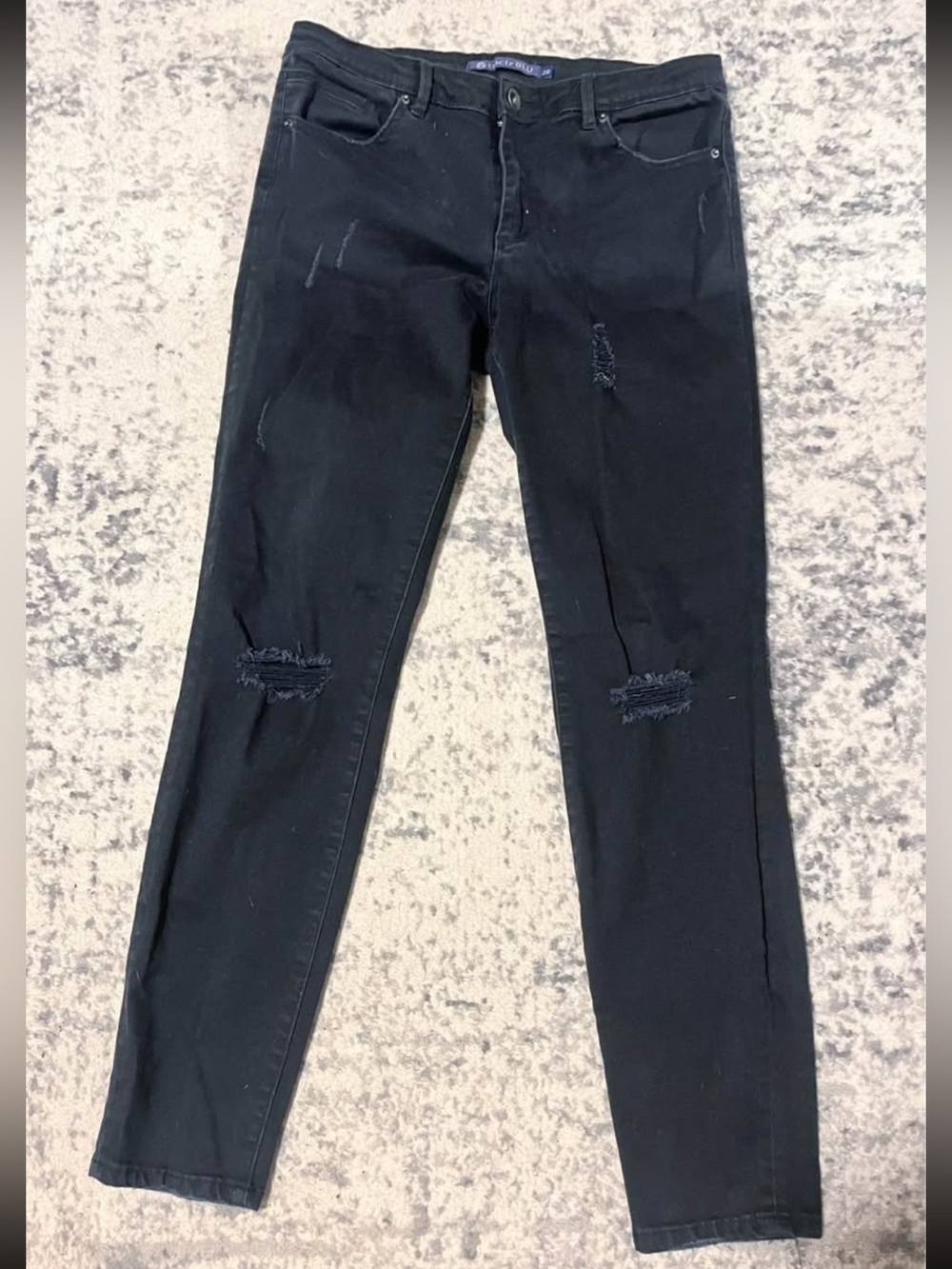 Tractr BLU Black Distressed Skinny Jeans